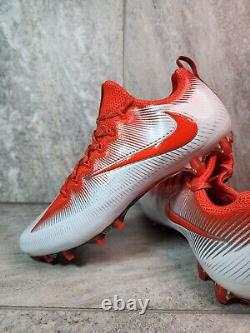 Crampons de football Nike Vapor Untouchable Pro Low TD pour hommes, taille 14.5, blanc/orange