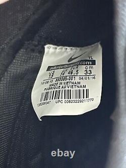 Crampons de football Nike Vapor Untouchable Pro pour homme, taille 15, noir blanc argent
