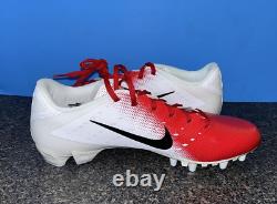 Crampons de football Nike Vapor Untouchable Speed 3 taille 12.5 blanc rouge Ao3034-108