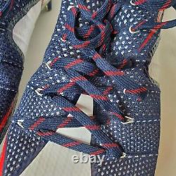 Crampons de football Nike Vapor Untouchable TD rouge, blanc et bleu taille 15 à peine portés