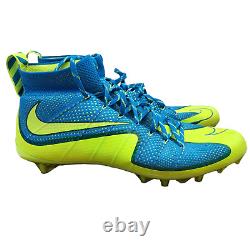 Crampons de football Nike Vapor Untouchable pour hommes taille 15 Photo Blue Volt 698833-470 Rare