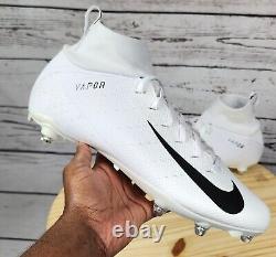 Crampons de football blancs Nike Vapor Untouchable Pro 3 AO3022-100 Taille 13.5 pour hommes