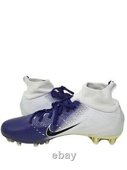 Nike Chaussures de football à crampons Vapor Untouchable Pro A03021-155 lacets violets pour hommes, taille US 16.
