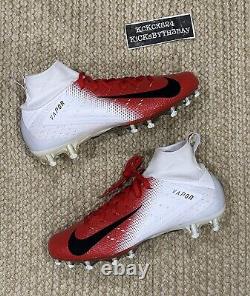 Nike Vapor Untouchable Pro 3 Crampons de football Rouge Blanc AO3021-160 Taille pour hommes 10