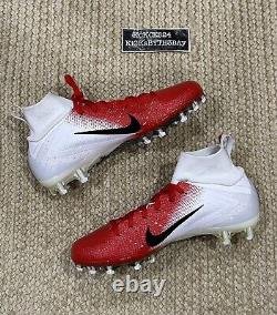 Nike Vapor Untouchable Pro 3 Crampons de football Rouge Blanc AO3021-160 Taille pour hommes 10